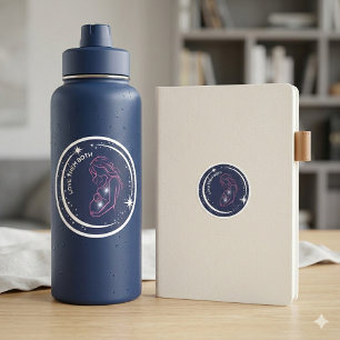 Liebe beide Pro-Life Schwangere Mutter Himmlische Runder Aufkleber