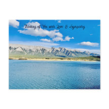 Liebe & Beileid Bergkette Western Postkarte