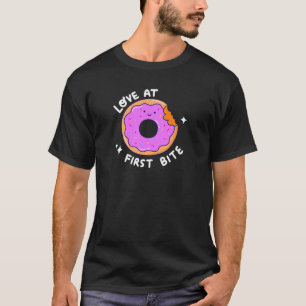 Liebe beim ersten Biss - niedlicher Donut T-Shirt
