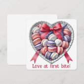 Liebe beim ersten Biss - Valentintagskarte Dankeskarte (Vorne/Hinten)