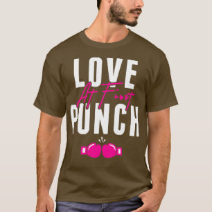Liebe beim ersten Punch Kickboxing Pink Gloves Fig T-Shirt