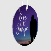 Liebe beim ersten Schnell online verabredet Gedäch Ornament (Vorderseite)