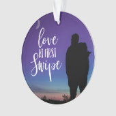 Liebe beim ersten Schnell online verabredet Gedäch Ornament (Vorderseite)