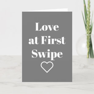 Liebe beim ersten Schwimmen Funny Gray Valentine D Feiertagskarte