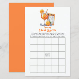 Liebe beim ersten Spritz Brautparty Bingo Game