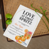 Liebe beim ersten Spritz Lemon Cocktail Brautparty Einladung