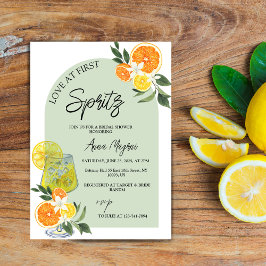 Liebe beim ersten Spritz Lemon Cocktail Brautparty Einladung