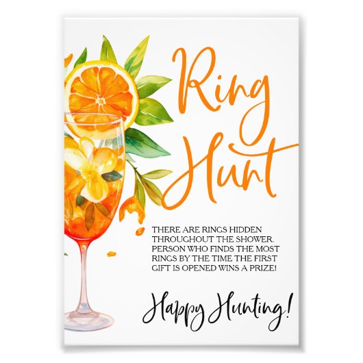 Liebe beim ersten Spritz Ring Game Ring Hunt Game Fotodruck (Vorne)