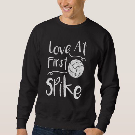 Liebe beim ersten Volleyball Sweatshirt (Vorderseite)