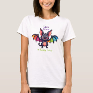 🦇🌈Liebe beißt in jeder Farbe  T-Shirt