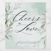 Liebe bejubeln - elegantes Hochzeitsweinlabel Weinetikett (Einzelnes Label)