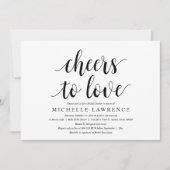 Liebe bejubeln, Moderne Brautparty Feier Einladung (Vorderseite)