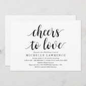 Liebe bejubeln, Moderne Brautparty Feier Einladung (Vorne/Hinten)