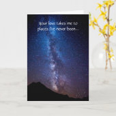 Liebe beleuchtet unsere Grußkarte "Milchstraße" Karte (Gelbe Blume)