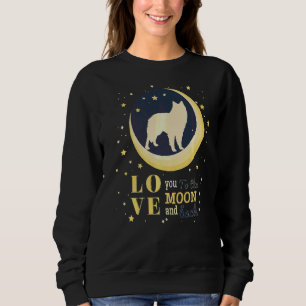 Liebe belgischer Schäferhund zum Mond Sweatshirt