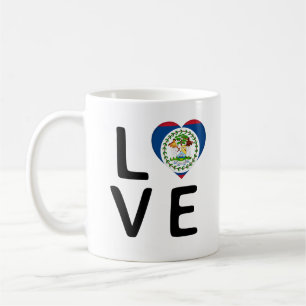 Liebe - Belize-Flagge Kaffeetasse