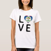 Liebe - Belize-Flagge T-Shirt (Vorderseite)