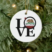 LIEBE Ben Lomond California Keramik Ornament