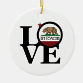 LIEBE Ben Lomond California Keramik Ornament (Vorne)