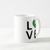 Liebe - Benin-Flagge Kaffeetasse (VorderseiteRechts)