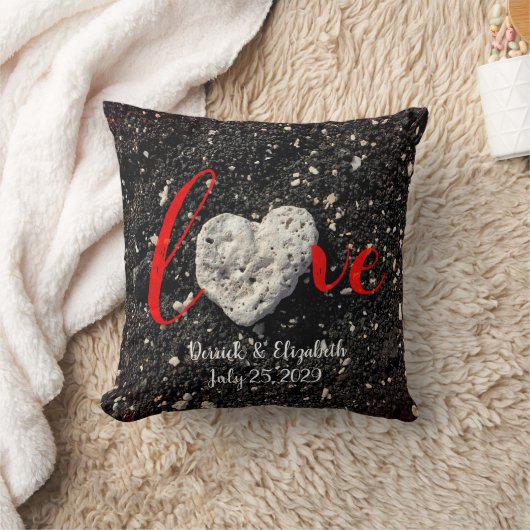 Liebe benutzerdefinierte Skriptnamen Datum Strandk Kissen (Decke)