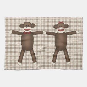 Liebe benutzerdefinierte Sock Monkey T-Shirts, Ges Küchentuch
