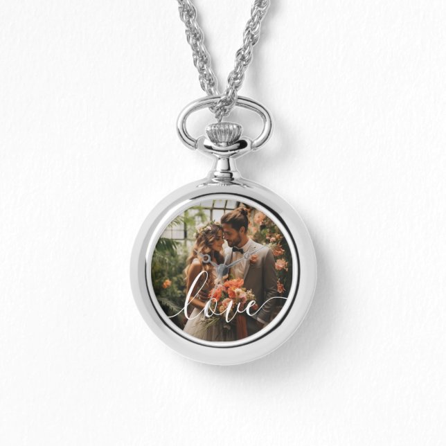 "Liebe" Benutzerdefiniertes Foto Armbanduhr (Vorderseite)