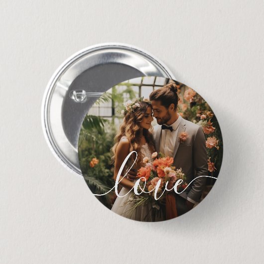 "Liebe" Benutzerdefiniertes Foto Button (Vorne & Hinten)