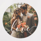 "Liebe" Benutzerdefiniertes Foto Etiketten (Design 2)