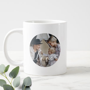 'Liebe' Benutzerdefiniertes Foto für die Familie m Jumbo-Tasse