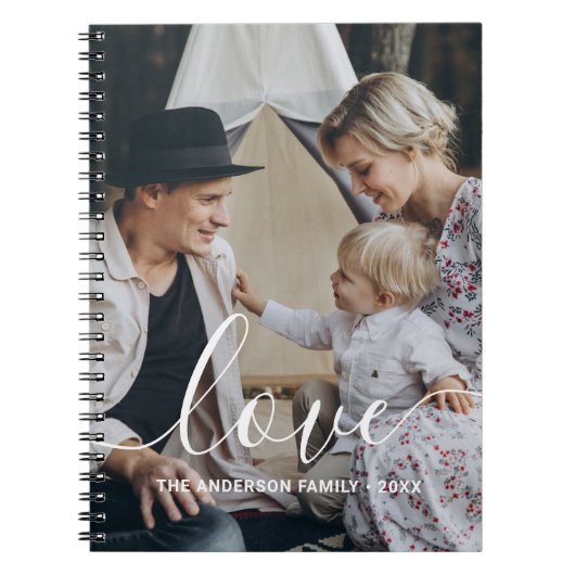 'Liebe' Benutzerdefiniertes Foto für die Familie m Notizblock (Vorderseite)