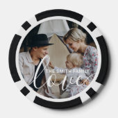 'Liebe' Benutzerdefiniertes Foto für die Familie m Pokerchips (Rückseite)