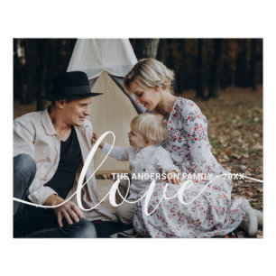 'Liebe' Benutzerdefiniertes Foto für die Familie m Poster