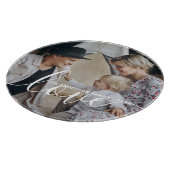 'Liebe' Benutzerdefiniertes Foto für die Familie m Schneidebrett (Ecke)