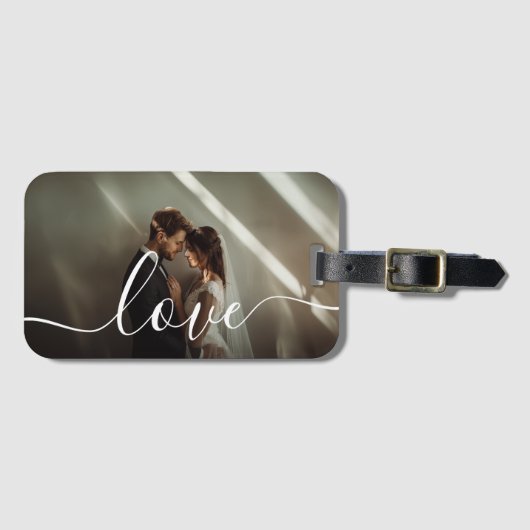 "Liebe" Benutzerdefiniertes Foto Gepäckanhänger (Vorderseite (Horizontal))