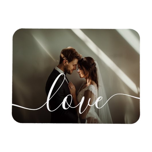 "Liebe" Benutzerdefiniertes Foto Magnet (Horizontal)