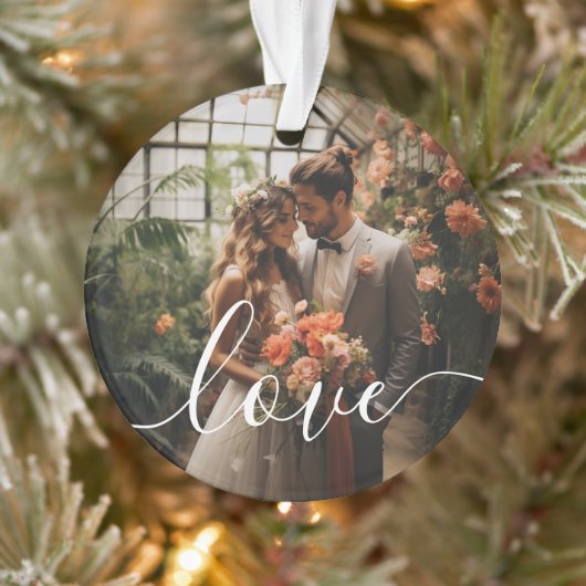 "Liebe" Benutzerdefiniertes Foto Ornament (Baum)