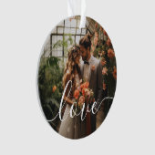 "Liebe" Benutzerdefiniertes Foto Ornament (Vorderseite)