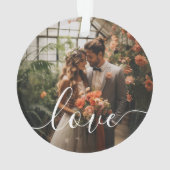 "Liebe" Benutzerdefiniertes Foto Ornament (Rückseite)