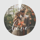 "Liebe" Benutzerdefiniertes Foto Ornament (Vorderseite)
