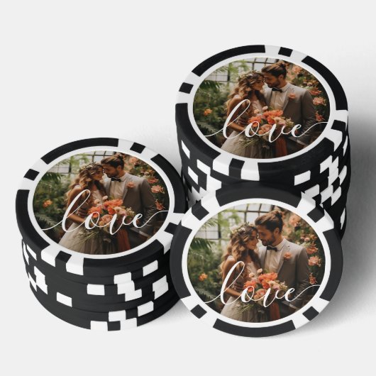 "Liebe" Benutzerdefiniertes Foto Pokerchips (Stapel)