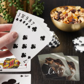 "Liebe" "Benutzerdefiniertes Paar Foto Gepäckmarke Spielkarten (In Situ)