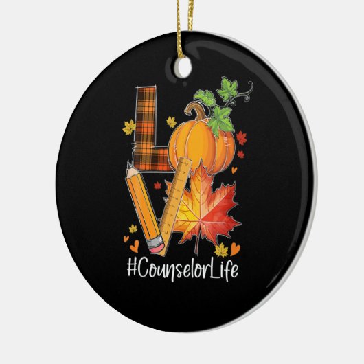 LIEBE Berater Leben Herbstlaub Herbstsaison Pump Keramik Ornament (Links)