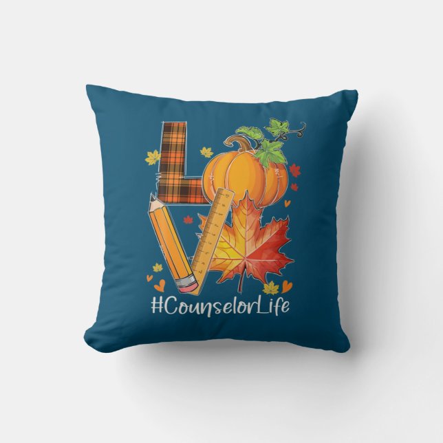 LIEBE Berater Leben Herbstlaub Herbstsaison Pump Kissen (Vorderseite)