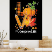LIEBE Berater Leben Herbstlaub Herbstsaison Pump Poster (Küche)