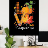 LIEBE Berater Leben Herbstlaub Herbstsaison Pump Poster (Heimbüro)