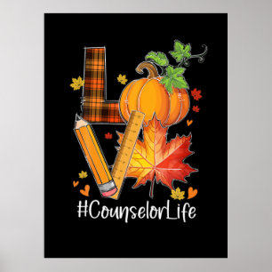 LIEBE Berater Leben Herbstlaub Herbstsaison Pump Poster