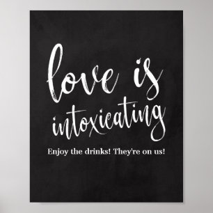 Liebe beraubt 8x10 Chalkboard Bar Sign Poster