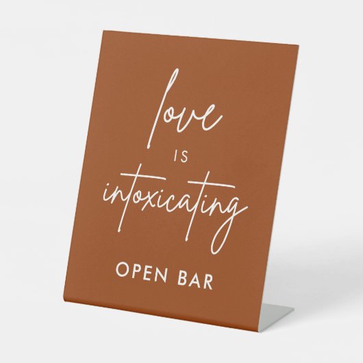 Liebe beraubt Terracotta Open Bar Sockelschild (Vorderseite)