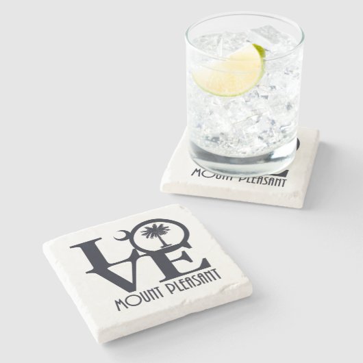 LIEBE Berg angenehmer SC Steinuntersetzer (Seitenansicht)